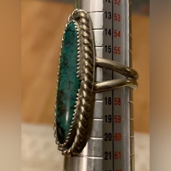 Genuine Webbed Turquoise Ring - Picture 5 of 9